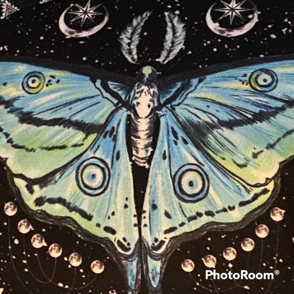 New Moth Moon Phases MakeUp Bag/Pouch moth zippered case moth… - Picture 3 of 6